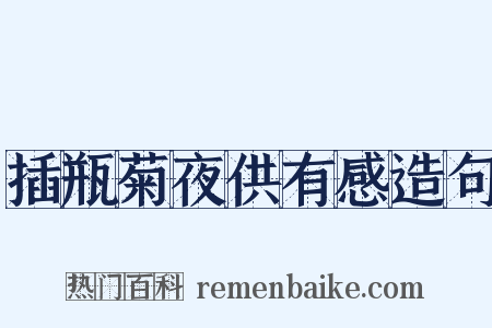 插瓶菊夜供有感造句是什么意思的图片